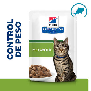Hill's Prescription Diet Metabólico Control de Peso Pescado Sobre en Salsa para gatos